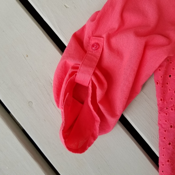 M CORAL eyelet button up tunic top - Picture 5 of 15